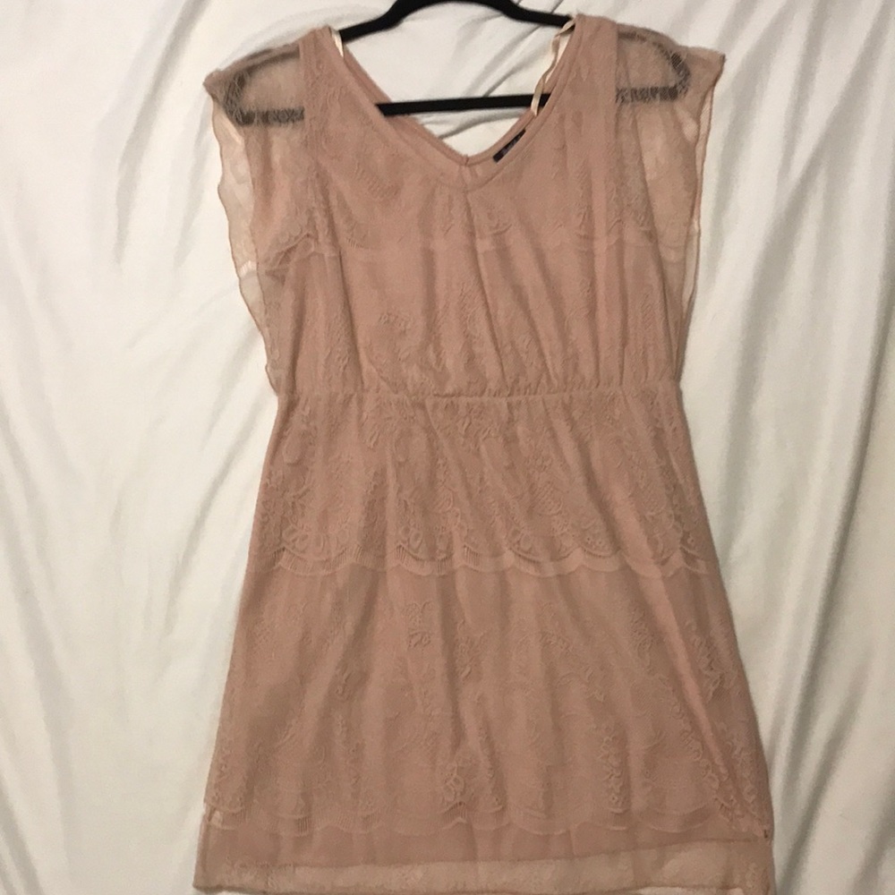 Light pink lace dress